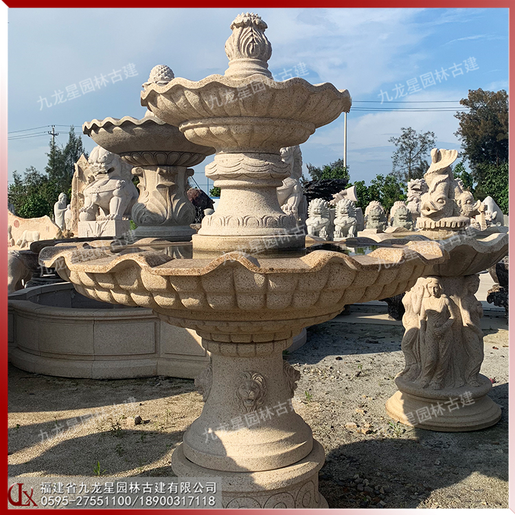 石材跌水噴泉圖片