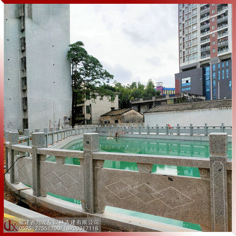 河堤石欄桿 圖片